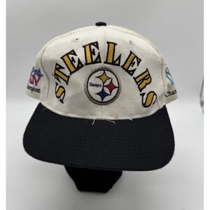 Vtg 90's Annco Pittsburgh Steelers Snapback Hat 4X Super Bowl Champions HTF READ